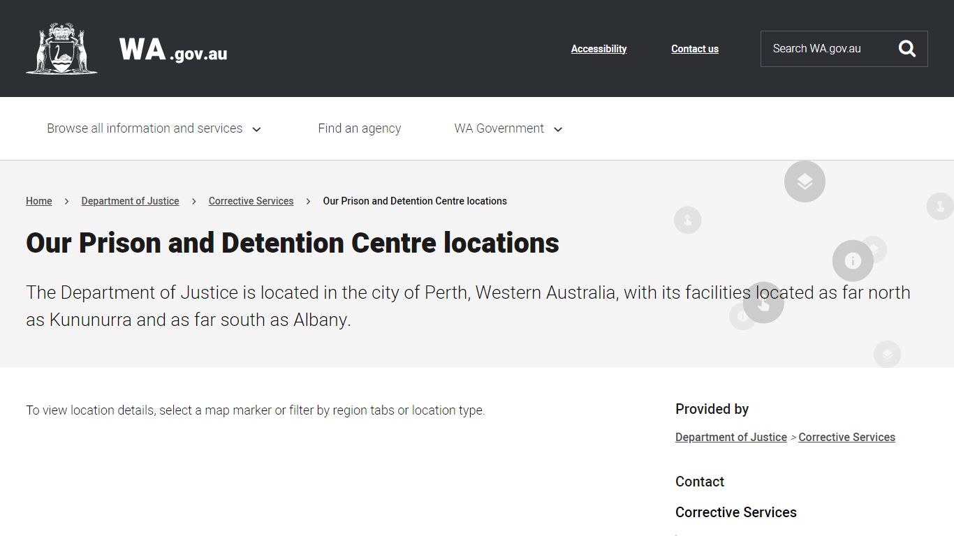 Our Prison and Detention Centre locations - WA